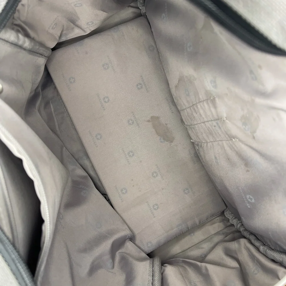 Swiss Gear Gray Briefcase Messenger Shoulder Bag Nylon Work School Carry On - Picture 5 of 7